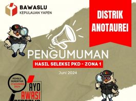 Pengumuman PKD Distrik Anotaurei 2024 - Pilkada