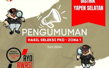 Pengumuman Hasil Seleksi PKD - Yapen Selatan 2024