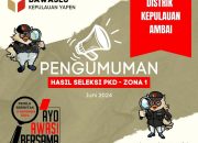 Hasil Seleksi PKD Distrik Kepulauan Ambai 2024