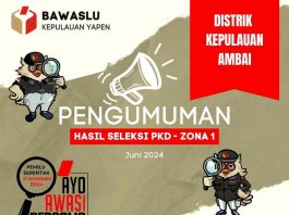 Pengumuman Hasil Seleksi PKD Kepulauan Ambai