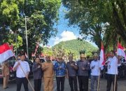 Bawaslu Yapen Turut mengikuti Rangkaian Kegiatan Pencanangan HUT RI Ke-81 Tahun di Kabupaten Kepulauan Yapen