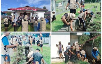 Bawaslu Kepulauan Yapen dan Mahasiswa KKN Uncen Perkuat Kolaborasi melalui Aksi Bersih Lingkungan