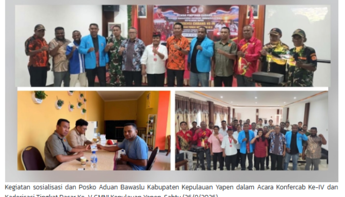 Bawaslu Yapen Buka Posko Aduan dan Dorong Kader GMNI Jadi Pengawas Partisipatif menuju Pemilu 2029